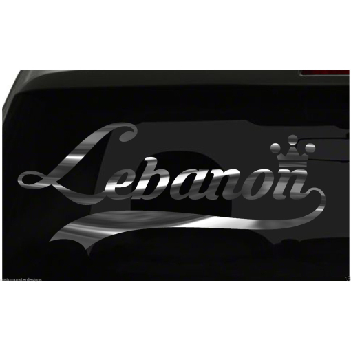 Lebanon sticker Country Pride Sticker all chrome and regular colors choices