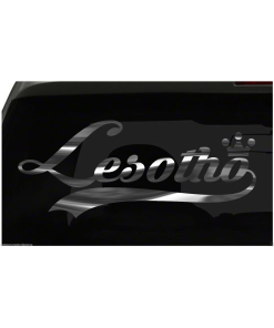 Lesotho sticker Country Pride Sticker all chrome and regular colors choices