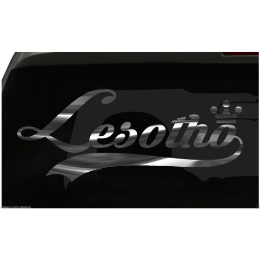 Lesotho sticker Country Pride Sticker all chrome and regular colors choices