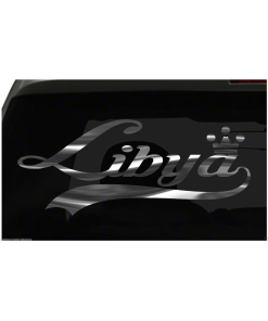 Libya sticker Country Pride Sticker all chrome and regular colors choices
