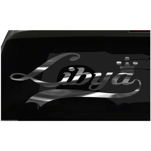 Libya sticker Country Pride Sticker all chrome and regular colors choices