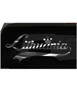 Lithuania sticker Country Pride Sticker all chrome and regular colors choices