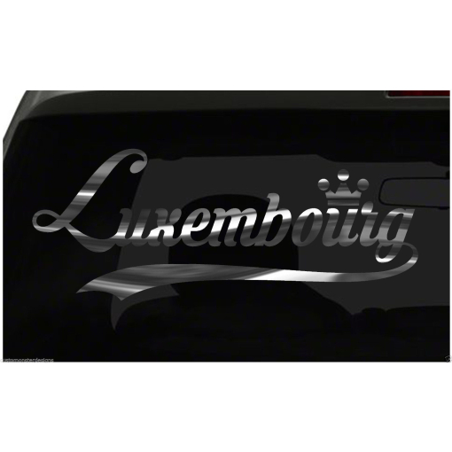 Luxembourg sticker Country Pride Sticker all chrome and regular colors choices