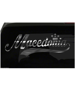 Macedonia sticker Country Pride Sticker all chrome and regular colors choices