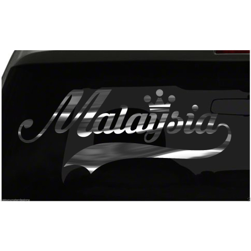 Malaysia sticker Country Pride Sticker all chrome and regular colors choices