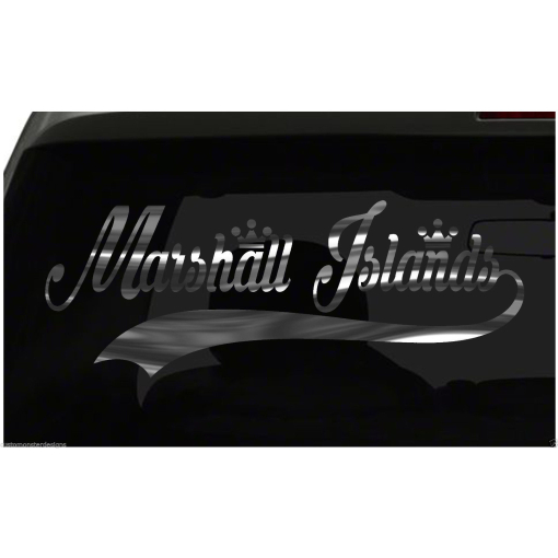 Marshall Islands sticker Country Sticker all chrome and regular colors choices