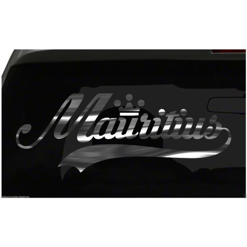 Mauritius sticker Country Pride Sticker all chrome and regular colors choices