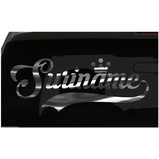 Suriname sticker Country Pride Sticker all chrome and regular colors choices