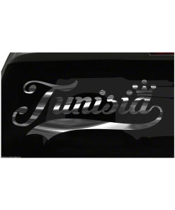 Tunisia sticker Country Pride Sticker all chrome and regular colors choices