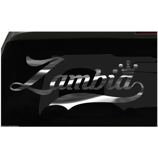 Zambia sticker Country Pride Sticker all chrome and regular colors choices