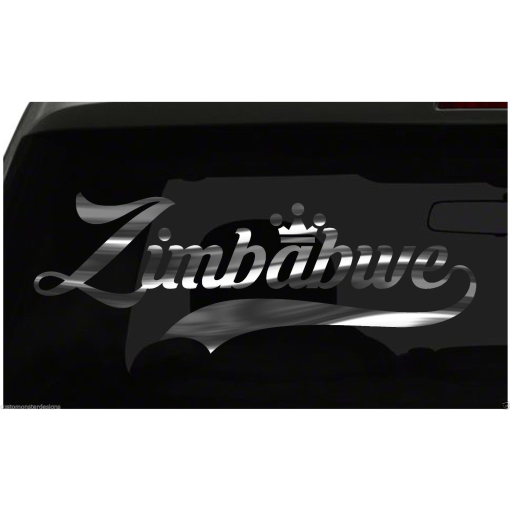 Zimbabwe sticker Country Pride Sticker all chrome and regular colors choices