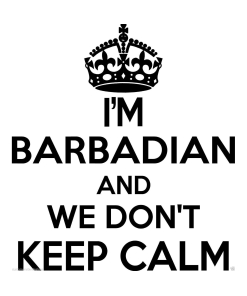 Barbadian Wall Sticker.. 20 inches Tall We Don't Keep Calm Vinyl Wall Art