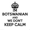 Botswanian Wall Sticker.. 20 inches Tall We Don't Keep Calm Vinyl Wall Art Decor