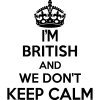 British Wall Sticker.. 20 inches Tall We Don't Keep Calm Vinyl Wall Art Decor