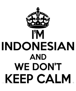 Indonesian Wall Sticker... 20 inches Tall We Don't Keep Calm Vinyl Wall Art