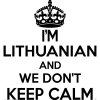 Lithuanian Wall Sticker... 20 inches Tall We Don't Keep Calm Vinyl Wall Art