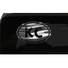 KC Sticker Kansas City Love oval euro all chrome & regular vinyl color choices