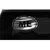 ME Sticker Maine State oval euro all chrome & regular vinyl color choices