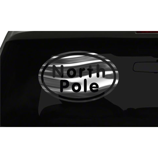 North Pole Sticker NP oval euro chrome & regular vinyl color choices