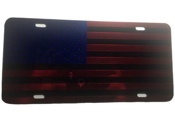US American Flag Heavy Duty Aluminum License Plate S3