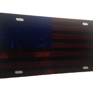 US American Flag Heavy Duty Aluminum License Plate S3