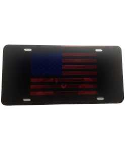 US American Flag Heavy Duty Aluminum License Plate S2