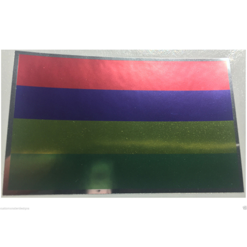 MAURITIUS FLAG Decal Vinyl Sticker chrome or white vinyl decal and 15 sizes!