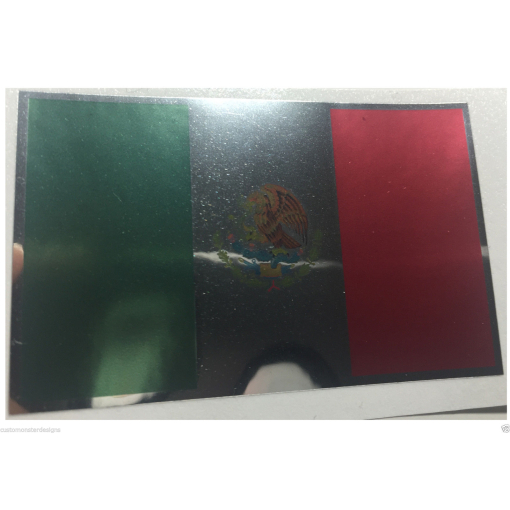 MEXICO FLAG Decal Vinyl Sticker chrome or white vinyl decal and 15 sizes!