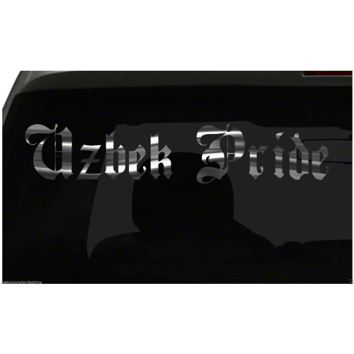 UZBEK PRIDE decal Country Pride vinyl sticker all size & colors FAST Ship!