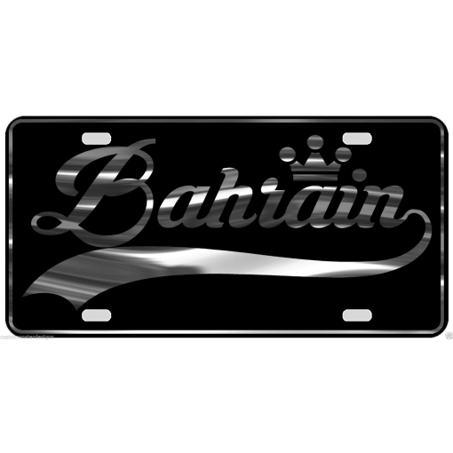Bahrain License Plate All Mirror Plate & Chrome and Regular Vinyl Choices