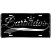 Barbados License Plate All Mirror Plate & Chrome and Regular Vinyl Choices