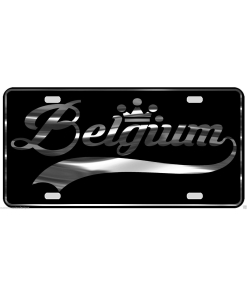 Belgium License Plate All Mirror Plate & Chrome and Regular Vinyl Choices