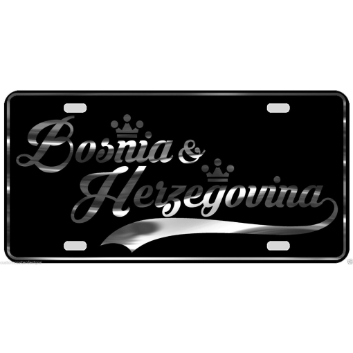 Bosnia and Herzegovina License Plate All Mirror Plate & Chrome and Regular Vinyl