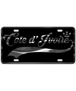 Cote d' Ivoire License Plate All Mirror Plate & Chrome and Regular Vinyl Choices