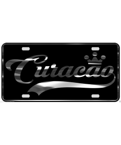 Curacao License Plate All Mirror Plate & Chrome and Regular Vinyl Choices
