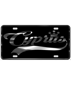 Cyprus License Plate All Mirror Plate & Chrome and Regular Vinyl Choices