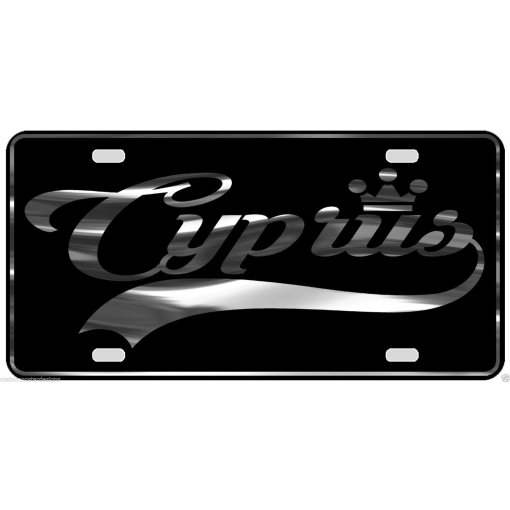 Cyprus License Plate All Mirror Plate & Chrome and Regular Vinyl Choices