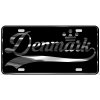 Denmark License Plate All Mirror Plate & Chrome and Regular Vinyl Choices