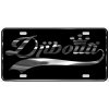 Djibouti License Plate All Mirror Plate & Chrome and Regular Vinyl Choices