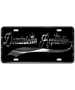 Dominican Republic License Plate All Mirror Plate & Chrome and Regular Vinyl