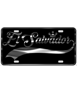 El Salvador License Plate All Mirror Plate & Chrome and Regular Vinyl Choices