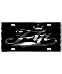 Fiji License Plate All Mirror Plate & Chrome and Regular Vinyl Choices