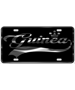 Guinea License Plate All Mirror Plate & Chrome and Regular Vinyl Choices