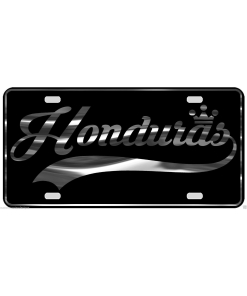 Honduras License Plate All Mirror Plate & Chrome and Regular Vinyl Choices