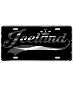 Iceland License Plate All Mirror Plate & Chrome and Regular Vinyl Choices