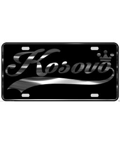 Kosovo License Plate All Mirror Plate & Chrome and Regular Vinyl Choices