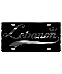 Lebanon License Plate All Mirror Plate & Chrome and Regular Vinyl Choices