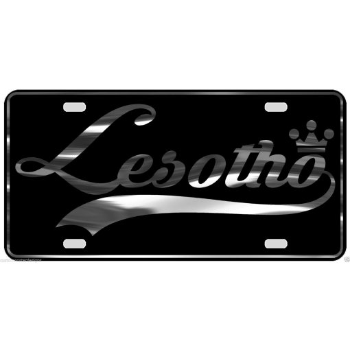 Lesotho License Plate All Mirror Plate & Chrome and Regular Vinyl Choices