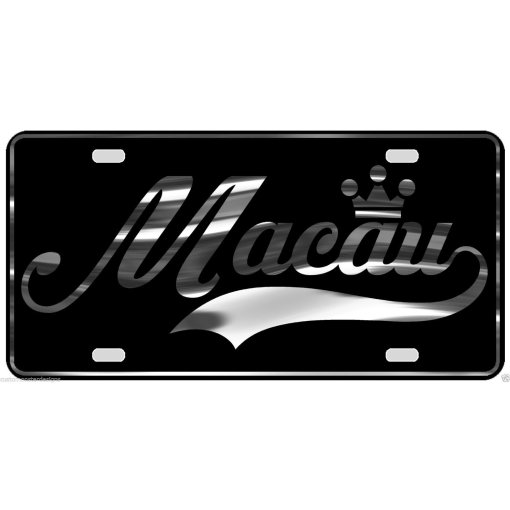 Macau License Plate All Mirror Plate & Chrome and Regular Vinyl Choices