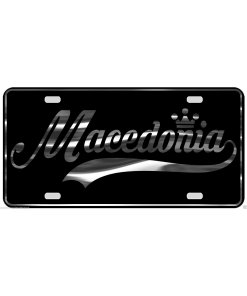 Macedonia License Plate All Mirror Plate & Chrome and Regular Vinyl Choices